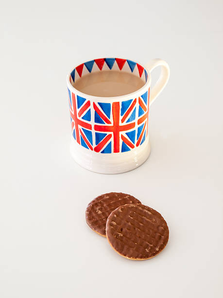 istock cup of English tea and biscuits 471628783