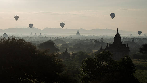 istock Hot air balloons over Bagan, Myanmar 471629116