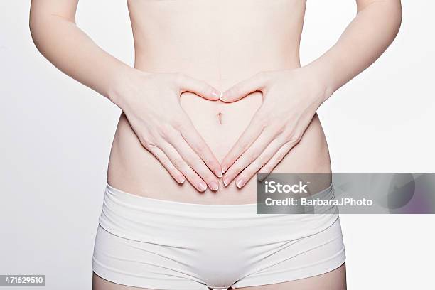 Healthy Body Stock Photo - Download Image Now - Abdomen, Massaging, Women