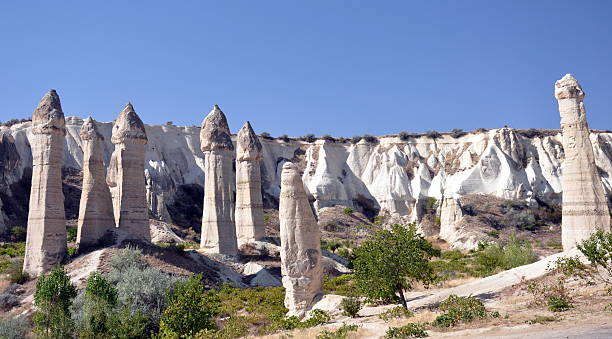 Sandstone formations in Cappadocia, Turkey Sandstone formations in Cappadocia, Turkey Goreme stock pictures, royalty-free photos & images
