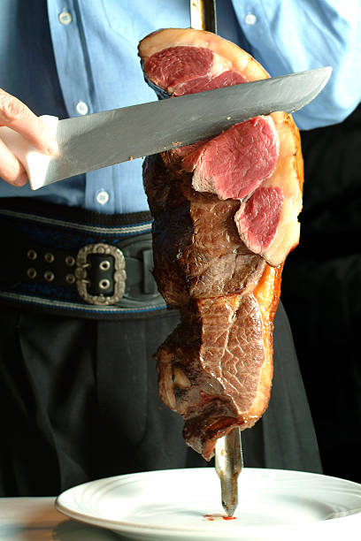 ブラジリアンバーベキュー - picanha beef meat rare ストックフォトと画像
