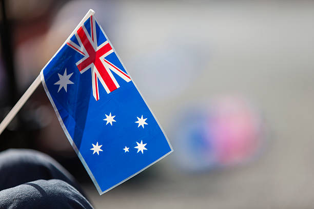 istock Australian Flag at ANZAC Day 471630386