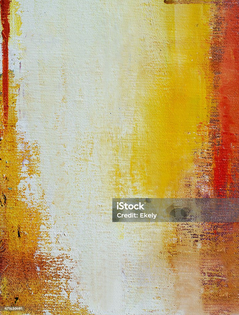 Abstrato arte pintada de amarelo e vermelho de fundo. - Foto de stock de Abstrato royalty-free