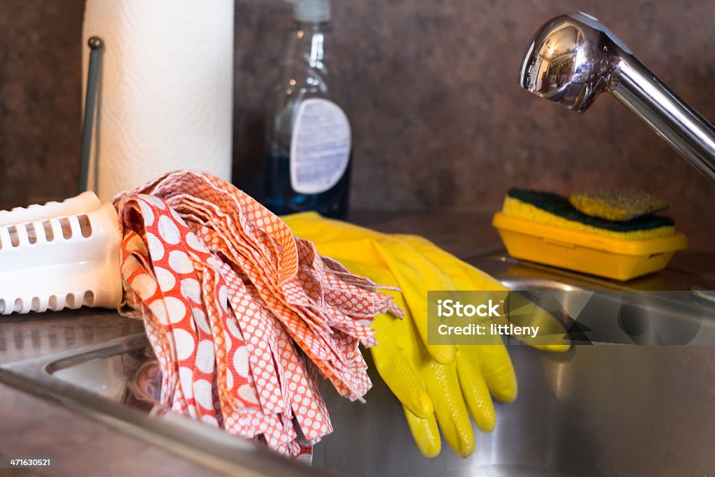 Doméstico productos de limpieza - Foto de stock de Casa libre de derechos
