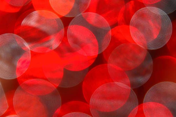 Red out of focus christmas light background