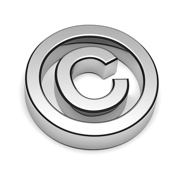 copyright 크롬 팻말 - intellectual property trademarks silver chrome 뉴스 사진 이미지