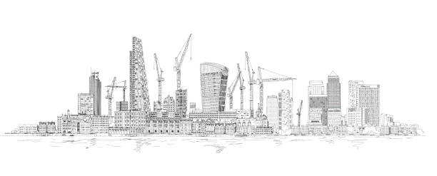 istock City of London and Canary Wharf, Sketch collection 471633656