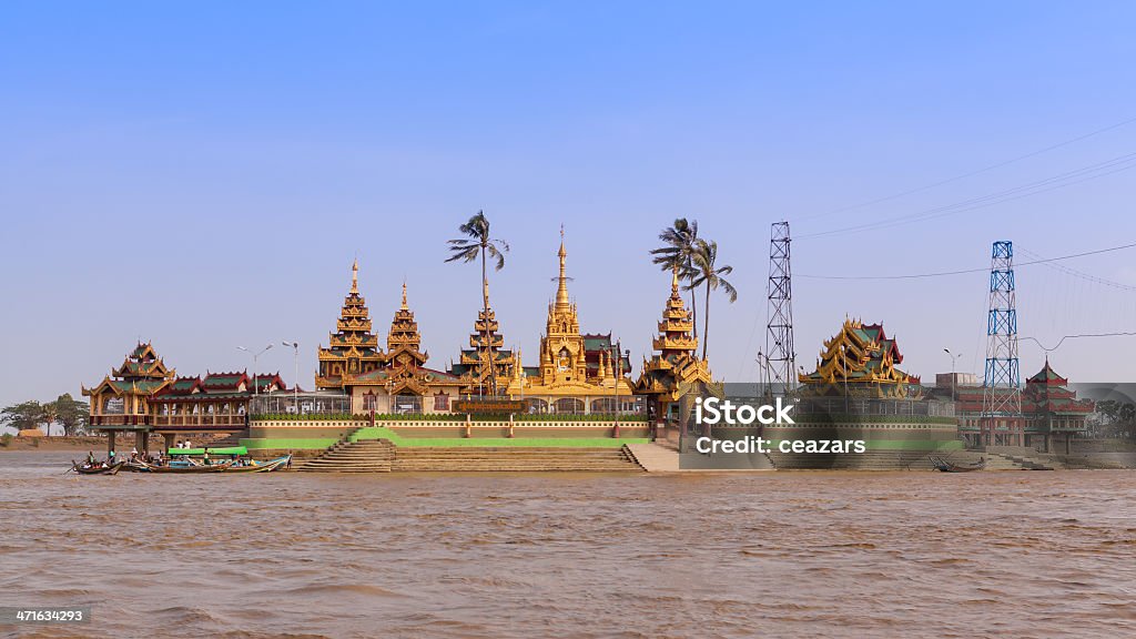 Pagode de nomes'Ye Le Paya "em Syriam, Myanmar - Royalty-free Ao Ar Livre Foto de stock