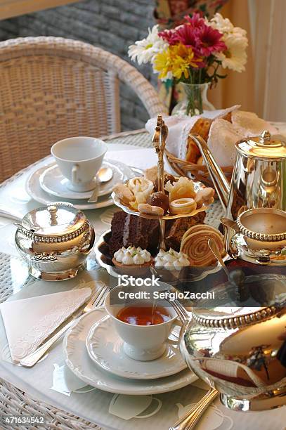 English Afternoon Tea Stock Photo - Download Image Now - Tea Party, Yard - Grounds, Afternoon Tea