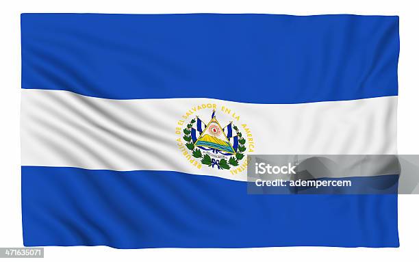 Bandeira De El Salvador - Fotografias de stock e mais imagens de Amarelo - Amarelo, Azul, Bandeira