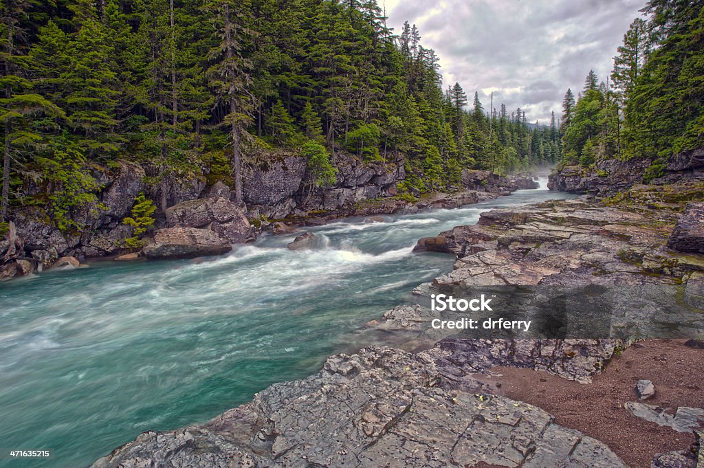 Avalanche Creek HDR - Royalty-free Ao Ar Livre Foto de stock