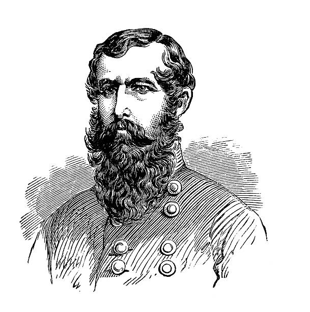 ilustrações de stock, clip art, desenhos animados e ícones de john clifford pemberton, da confederação geral. - confederate soldier