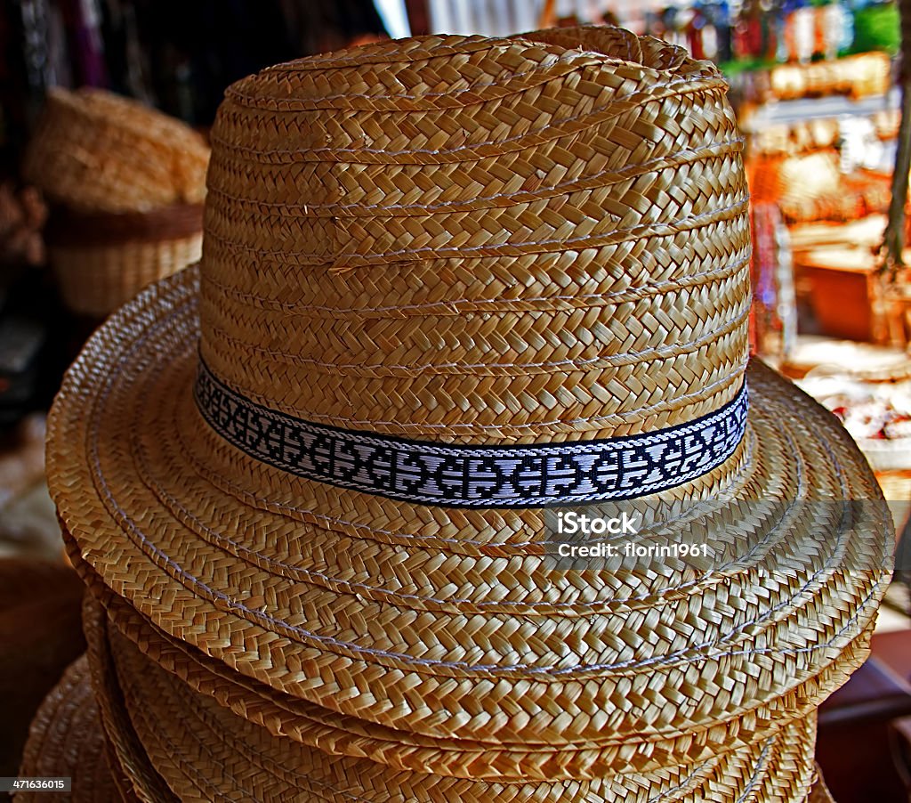 Straw hats Romanian traditional straw hats Corund area, Transylvania. Article Stock Photo