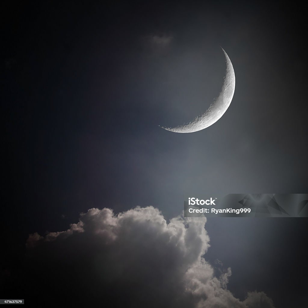 Mond in der Nacht - Lizenzfrei Mond Stock-Foto