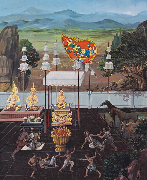 istock Traditional Thai mural painting 471638253