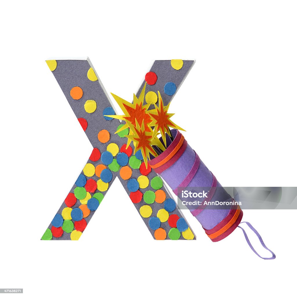 slapstick di carta e lettere H - Foto stock royalty-free di Albero