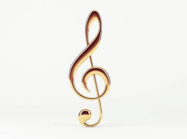 Music Note. Treble Clef isolated on white background