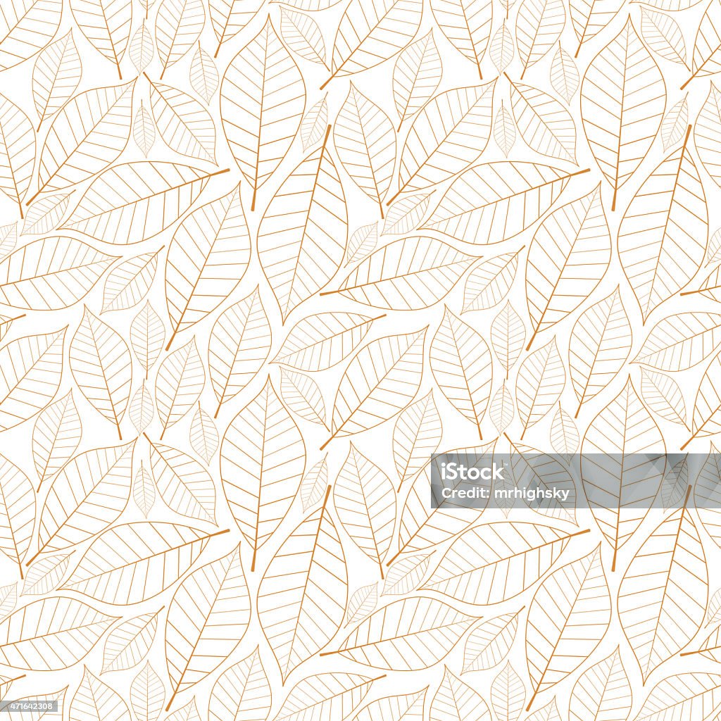 Brown Leaves Seamless Pattern Stock Illustration - Download Image Now ...