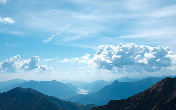 남퐁 이탈리아 및 코모 레이브 - como mountain horizon landscape 뉴스 사진 이미지