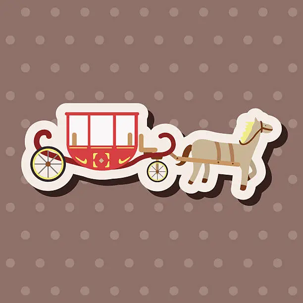 Vector illustration of Carriage theme elements