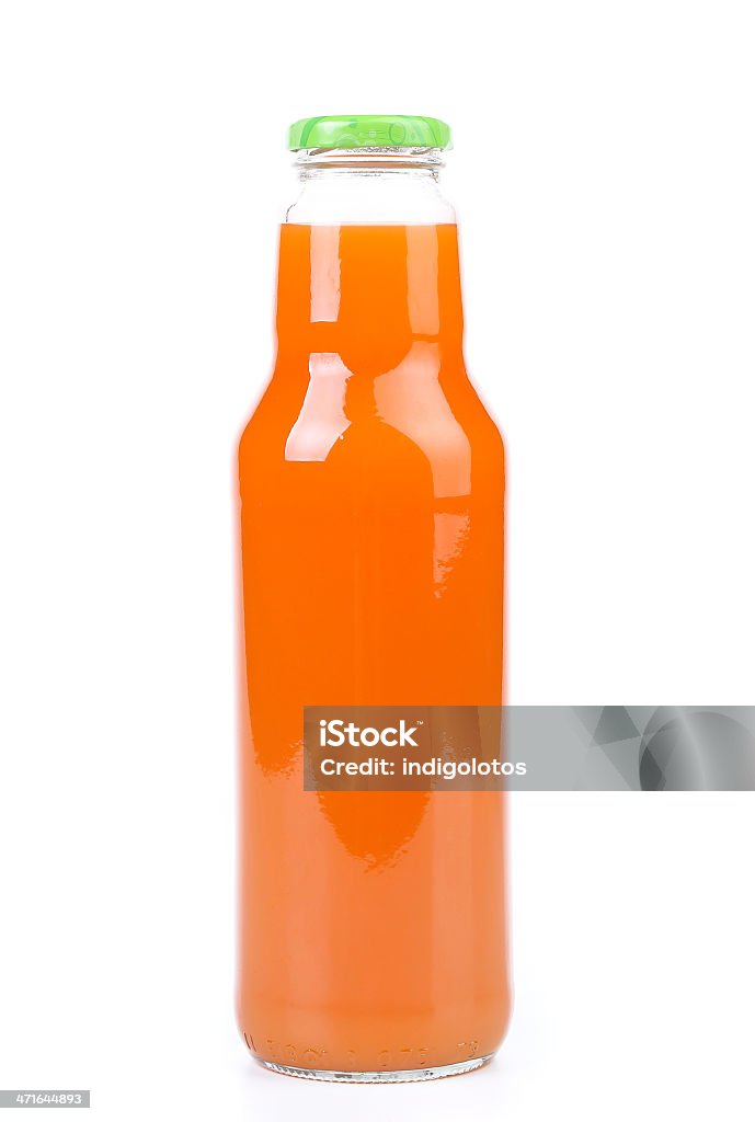 Frischen Möhrensaft in einer Flasche - Lizenzfrei Abnehmen Stock-Foto