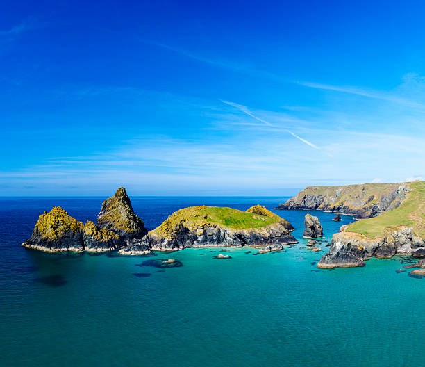 Kynance Cove near the Lizard Point in Cornwall, England.