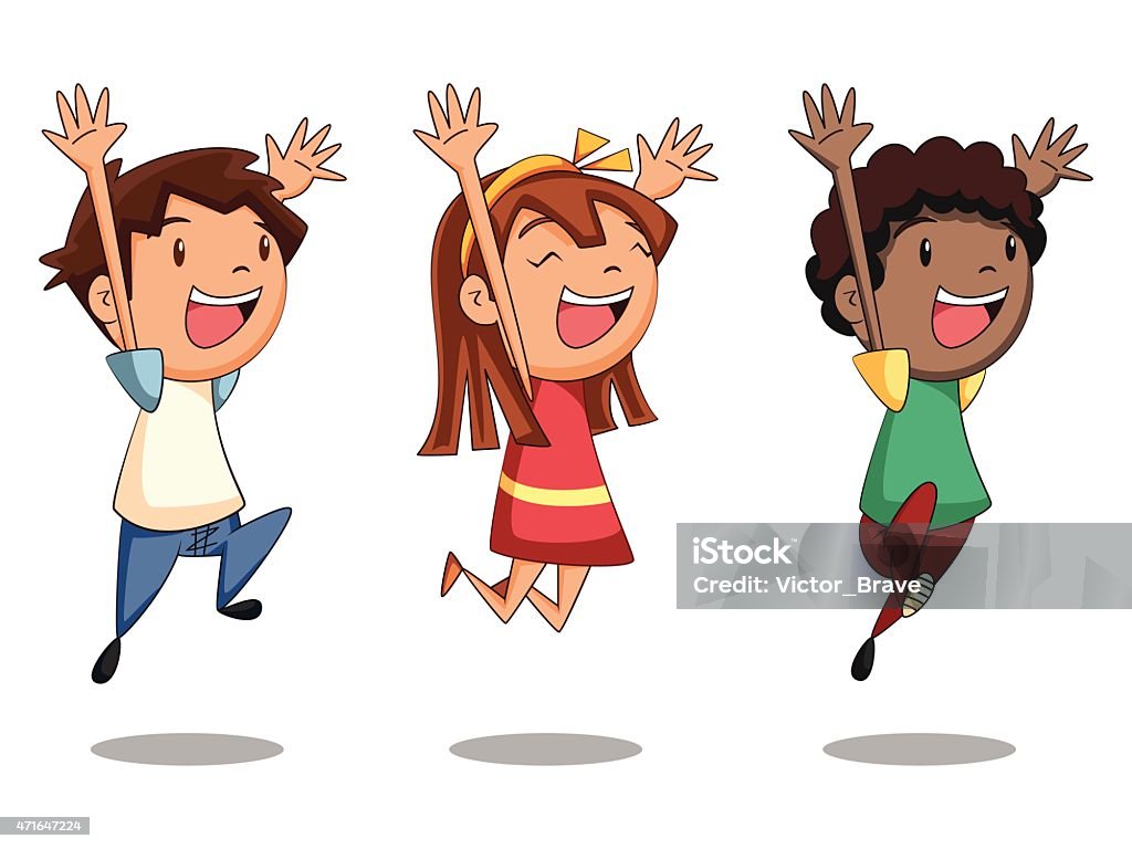 Children Jumping Stock Illustration - Download Image Now - Child, Jumping,  Excitement - iStock