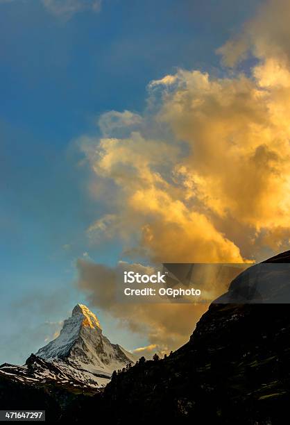 Sonnenuntergang Am Matterhorn Schweiz Stockfoto und mehr Bilder von Alpen - Alpen, Berg, Berggipfel