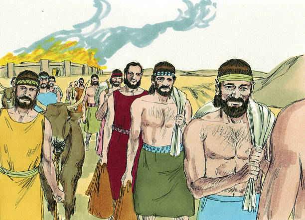 istock Joshua--Israelites Leave Jericho Burning 471647511