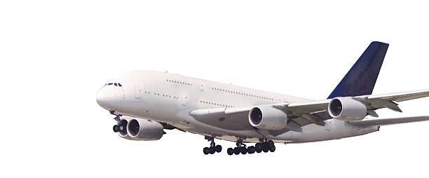 istock Airbus A380 Biggest airplane in  Landing isolated 471648145
