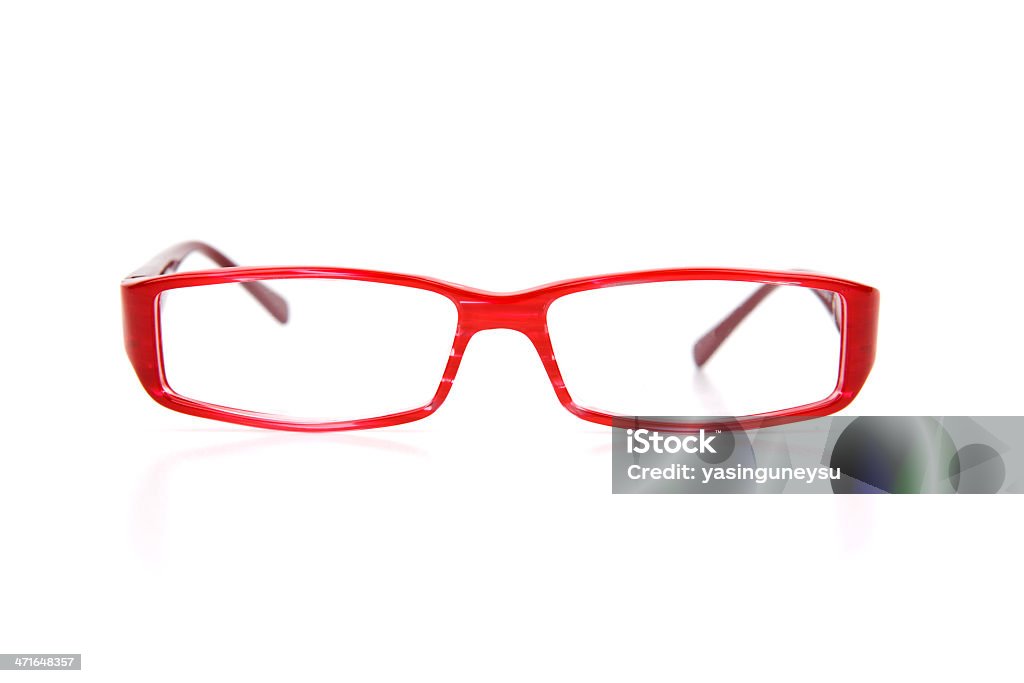 Красный Optical очки - Стоковые фото Изолированный предмет роялти-фри