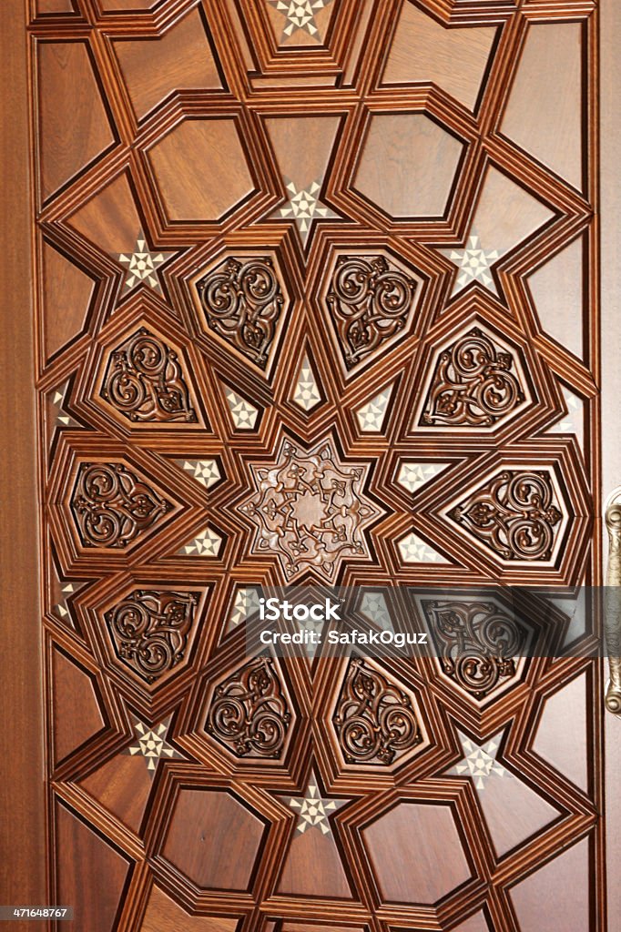 Porta de madeira - Foto de stock de Arabesco - Estilo royalty-free