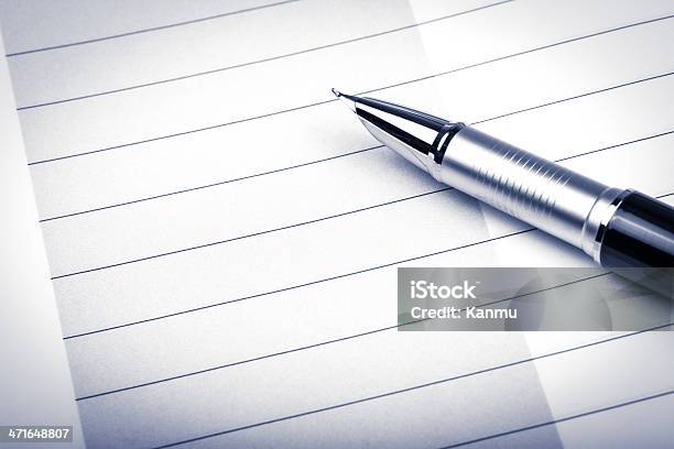 Stift Auf Notebook Stockfoto und mehr Bilder von Notizbuch - Notizbuch, Schwarzweiß-Bild, Stift