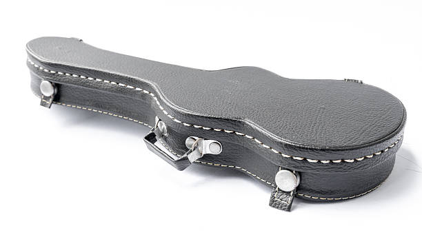 istock Mini hard case for electric guitar. Isolated on white background. 471648970