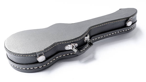 istock Mini hard case for electric guitar. Isolated on white background. 471648974