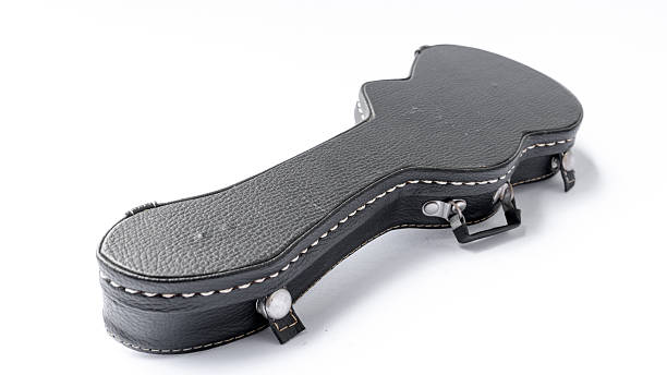 istock Mini hard case for electric guitar. Isolated on white background. 471648988