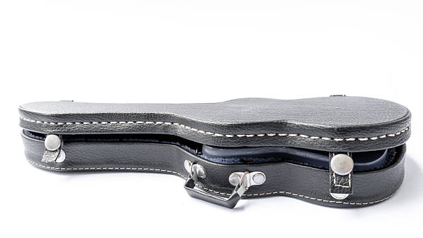 istock Mini hard case for electric guitar. Isolated on white background. 471649044