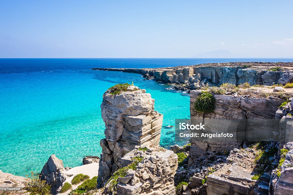 Itália, Sicília, Favignana Ilha, Cala Rossa. - Royalty-free Favignana Foto de stock