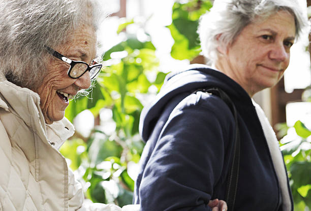 istock Happy Elderly Woman At Garden Exhibit 471650165