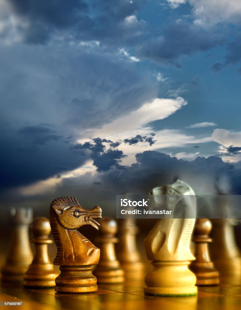 전략 및 대결, 체스 게임에서 - 로열티 프리 0명 스톡 사진