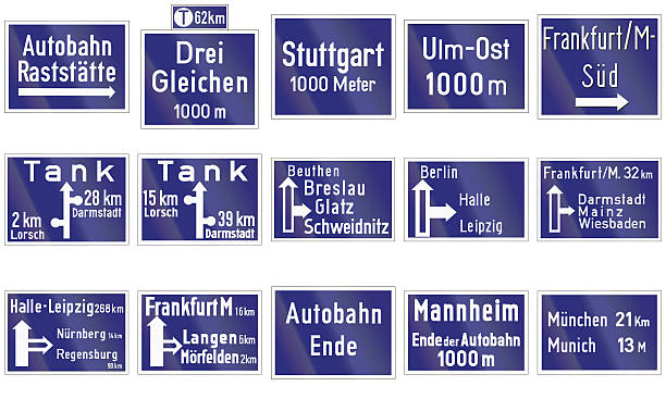 istock Historic Highway Direction Signs In Germany 471651284