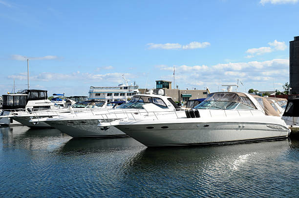 boats parking stock photo