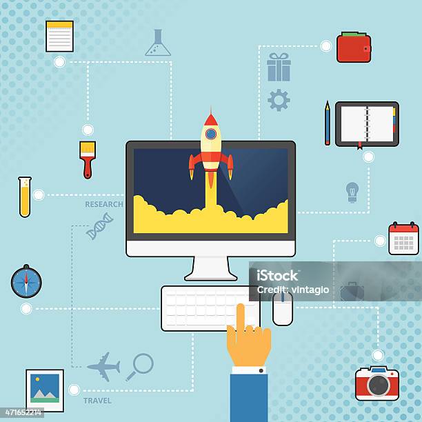 Computer Technology Rustagraphic Computer Technology Infographic Stock Illustration - Download Image Now ...