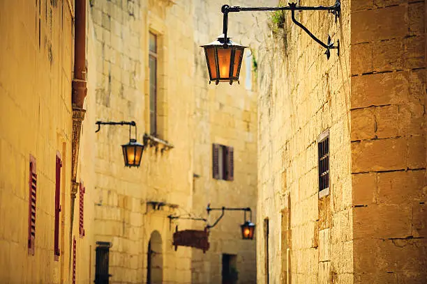 traditional village alley; Rabat/Mdina, Malta