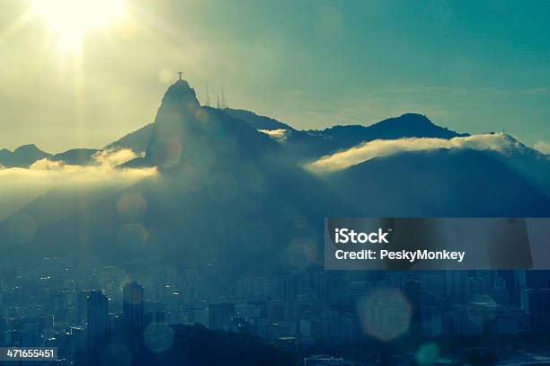 Rio De Janeiro Brasilien Goldene Berge Sonnenuntergang Stadtansicht Stockfoto und mehr Bilder von Ansicht aus erhöhter Perspektive