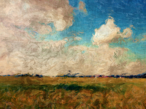 Fields in front of Poetzschau - Painting