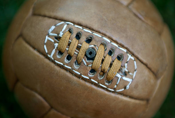 istock valve of retro soccer ball 471655683