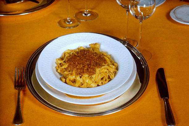istock food and drink: Pasta-Fettuccine with ragout 471655748
