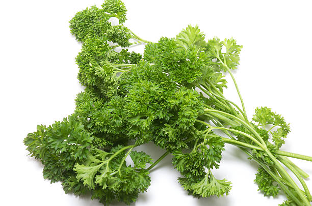 istock Bunch of fresh Parsley on white background 471655969