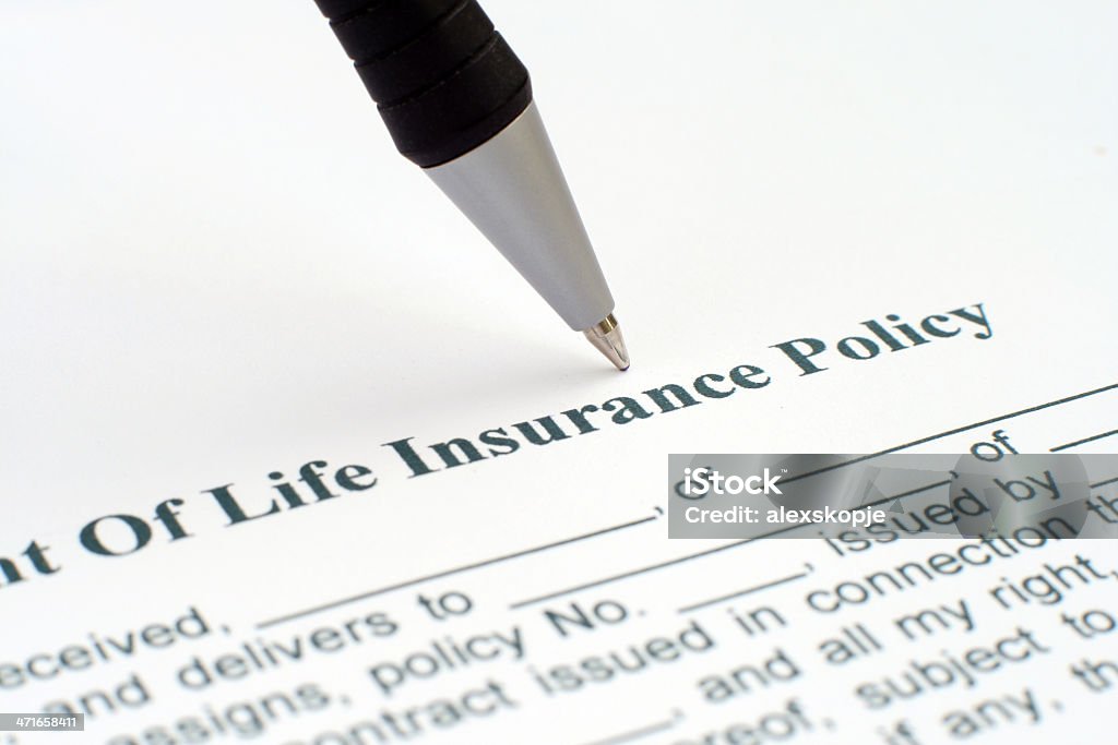 Life insurance policy Backgrounds Stock Photo